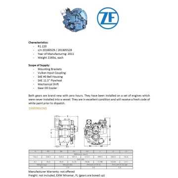 ZF Marine 305-2 Gearbox Transmission