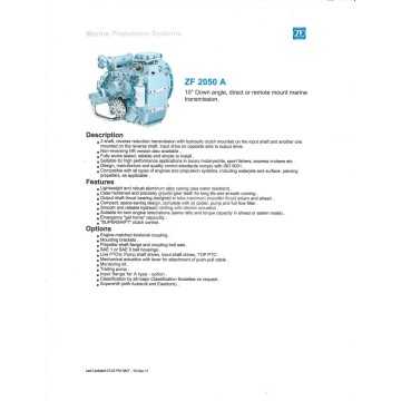 New ZF 2050-A Marine Transmission For Sale