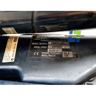 Used 2012 Evinrude E-TEC 40HP 2-Stroke 20" Outboard Motor