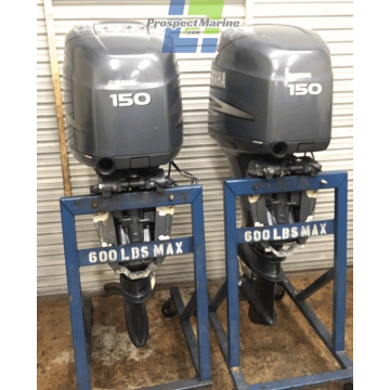 Used Pair Yamaha Z150TXRD 2-Stroke Outboard