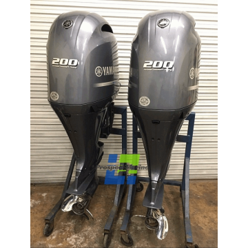 Pair Yamaha F200XCA 4 Stroke Outboard Motor