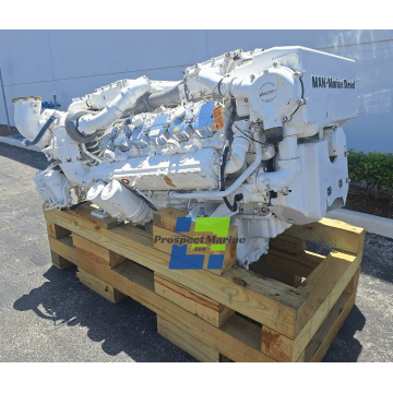 Used MAN V-12 Marine Diesel Engine