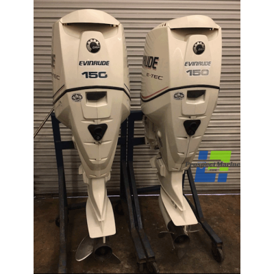 Pair Evinrude E-TEC 150 HP 2-Stroke Outboard Motor