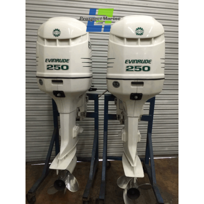 Pair Evinrude 250 HP 2-Stroke Outboard Motor